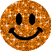 orange glitter smiley
